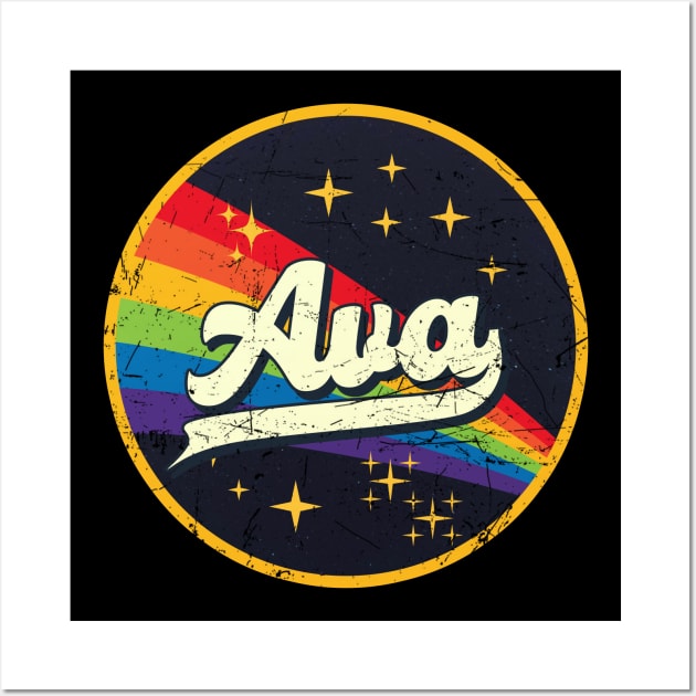 Ava // Rainbow In Space Vintage Grunge-Style Wall Art by LMW Art